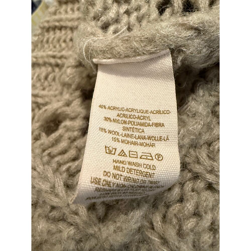 Free People XS Mohair Wool Blend Open Knit Sweater Boho Summer - Picture 5 of 6